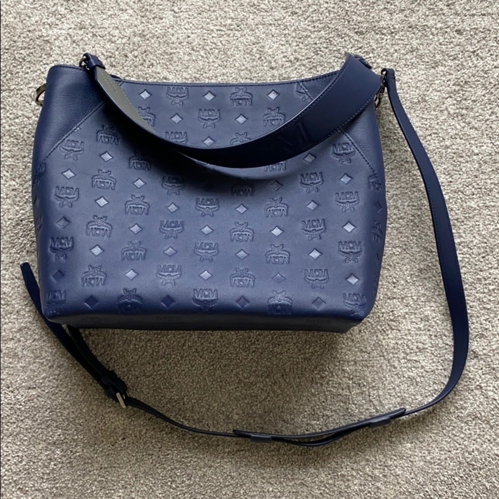 MCM Medium Klara Monogram Leather Hobo